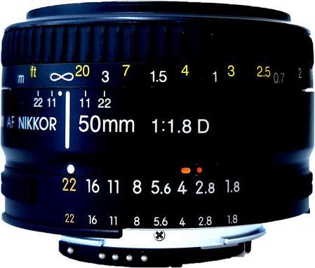 Nikon AF Nikkor 50mm f/1.8D - (EU) (Nikon F, full size)