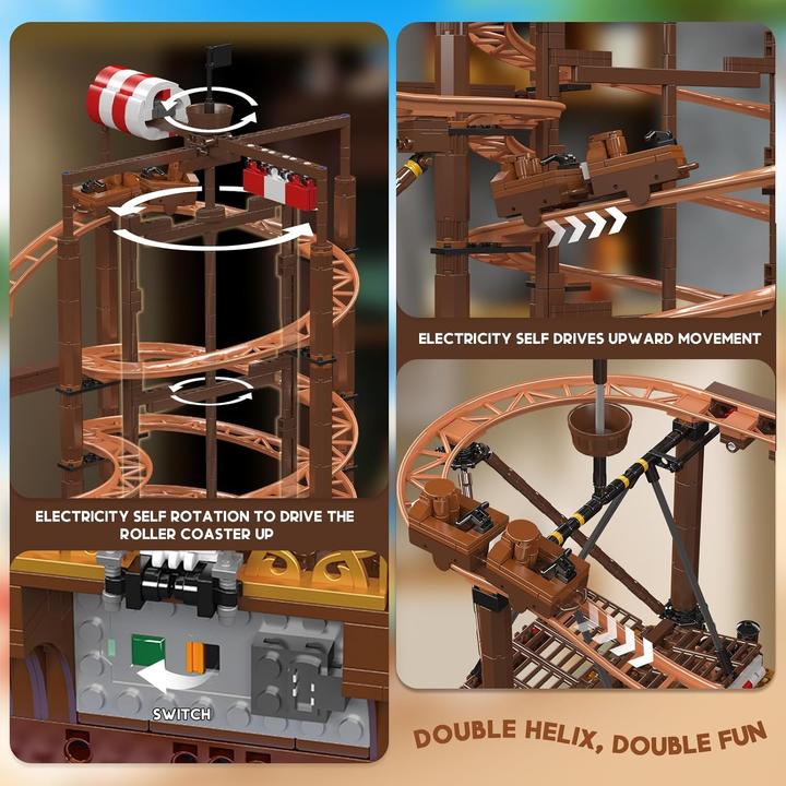 Actual product image Mould King Double Helix Roller Coaster - Pirate Ship