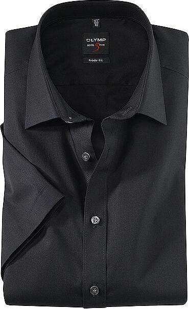 Image du produit Olymp Chemise Level 5 Bodyfit noir 1/2 manches taille 40 (40)