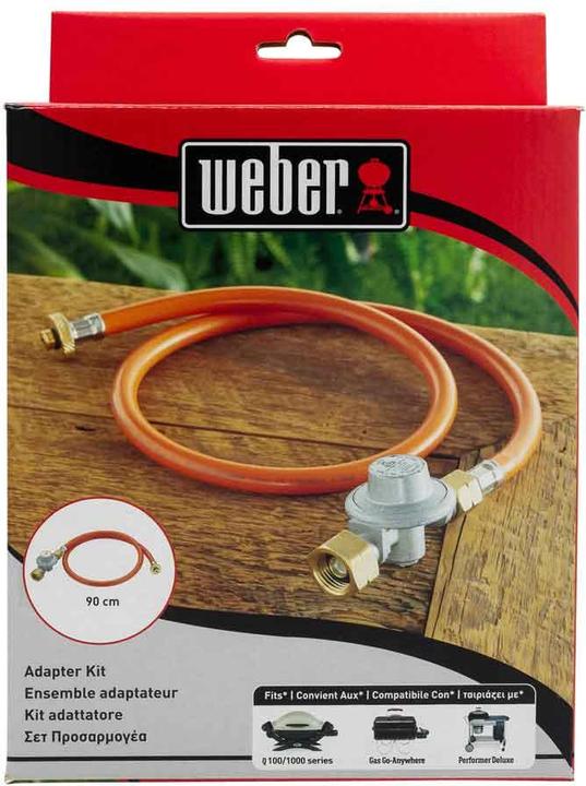 Productafbeelding Weber Adapterkit 3 in 1 Gasleiding en Druk, zwart, 25 x 26 x 8 cm, 8486