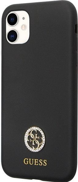 Image du produit Guess GUHCN614DGPK iPhone 11 / Xr 6.1" czarny/black hardcase Silicone Logo Strass 4G (Apple iPhone 11, Apple iPhone XS)