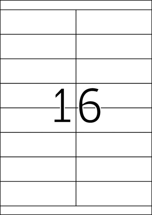 Nährwerte und Zutaten TopStick TOP STICK Universal-Etiketten, 105 x 33,8 mm, weiá,100 Blatt