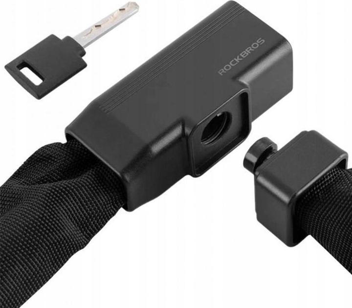 Image du produit Rockbros 32430708001 antivol pour vélo avec clé 0.97 m - noir