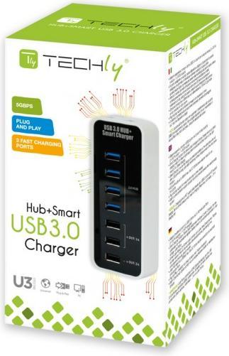 Produktbild Techly IUSB3-TLYBV7 (USB-C, 7 Ports)