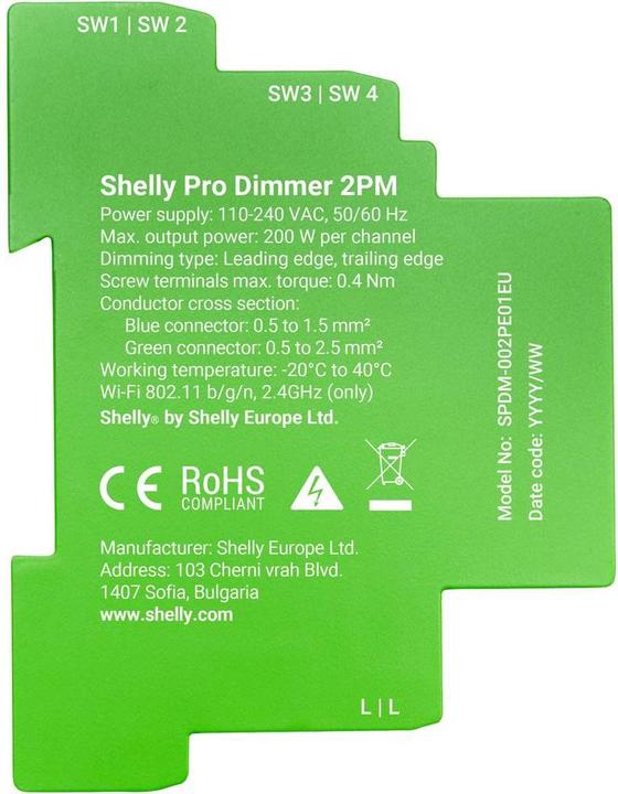 Immagine prodotto Shelly Pro Dimmer 2PM