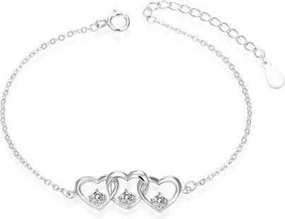 Produktbild Agato Delicate silver bracelet with hearts AGB761/21