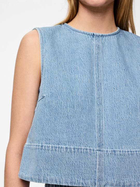 Image du produit Pieces PCFLORA ÄRMELLOSES DENIM Oberteil (M)