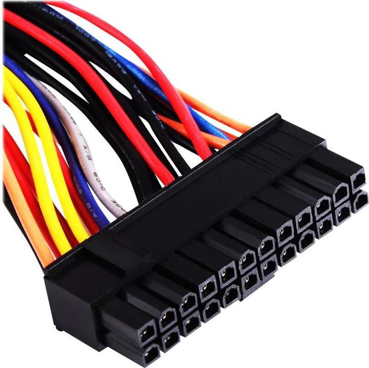 Produktbild Silverstone SST-PP10 - Netzteil Adapter Kabel, Dual-24-Pin Buchse + Single-24Pin Stecker, für Den
