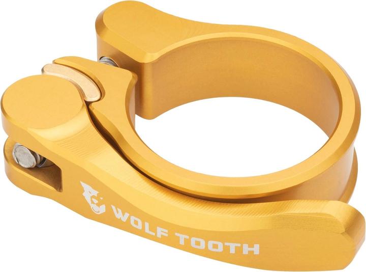 Actual product image Wolf Tooth Quick Release Seat Clamp, 38.6mm, gold