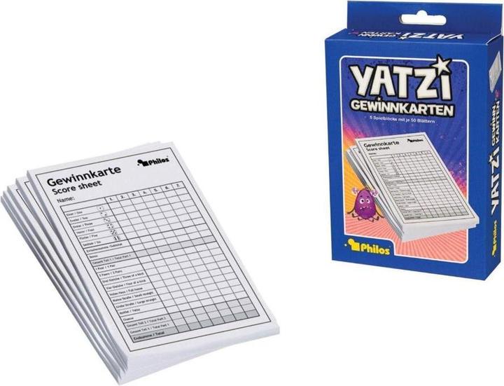 Immagine prodotto Philos Yatzy, blocchetto da gioco, carte vincenti, confezione da 5 (Tedesco)