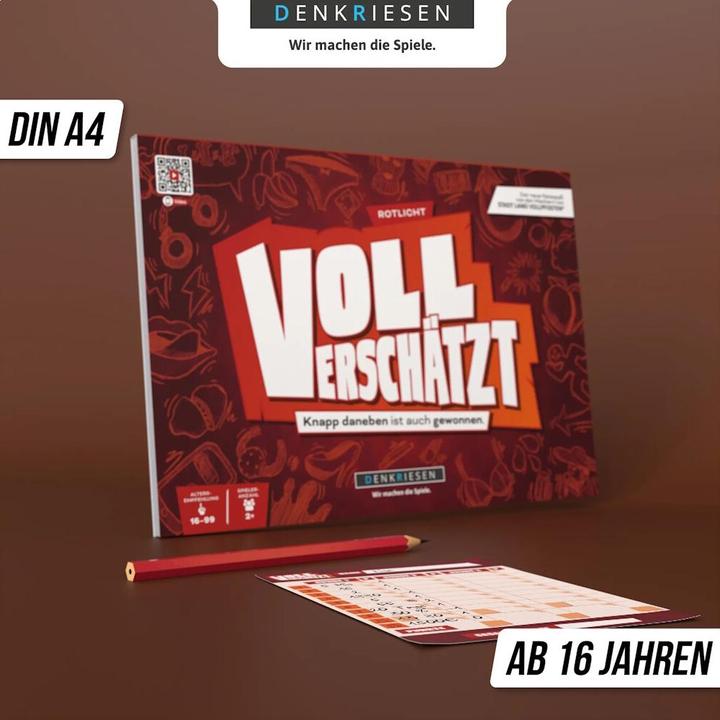 Produktbild Denkriesen VOLL VERSCHÄTZT A4-Block - Knapp daneben ist auch gewonnen. - Rotilicht Edition (Deutsch)