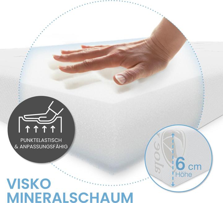 Immagine prodotto Bestschlaf Base per materasso in schiuma visco-minerale (200 x 200 cm)