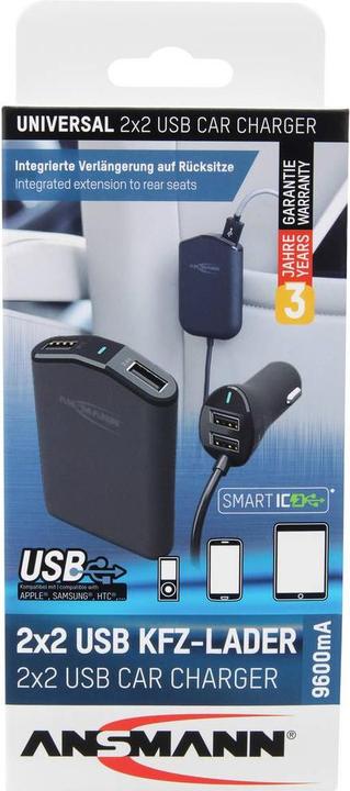Produktbild Ansmann DC/DC Car Charger 9.6A 4 Port USB
