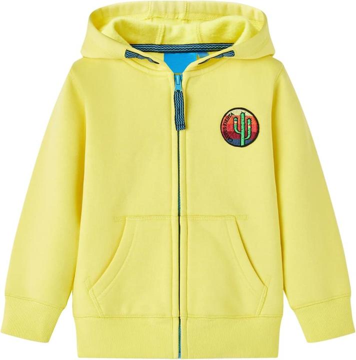 Immagine prodotto VidaXL Felpa con cappuccio per bambini con zip Giallo chiaro (128)