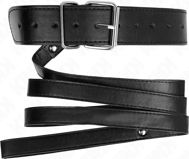 Actual product image Kink NECK CHAIN WITH BELT 116 CM BLACK BELT ADJUSTABLE 32-50 CM X 8 CM