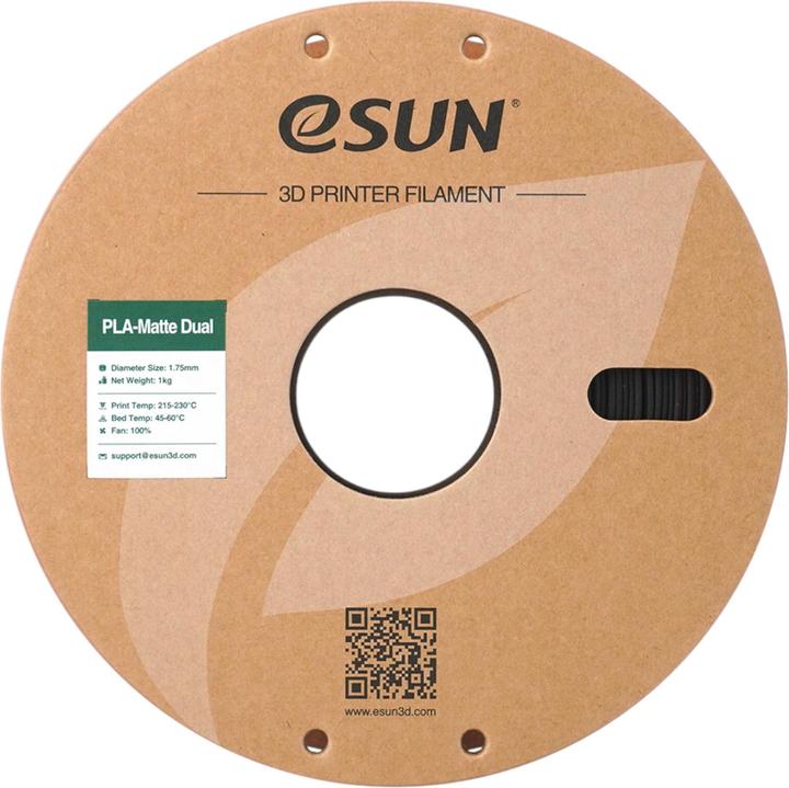 Image du produit eSUN PLA MATTE DUAL 1,75mm RED BLACK 1kg (PLA, 1.75 mm, 1000 g, Noir, Rouge)