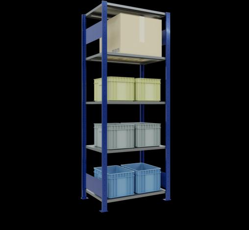 Immagine prodotto Schulte Lagertechnik Sistema di scaffalature di base senza viti MULTIplus150 con ripiani di lunghezza
