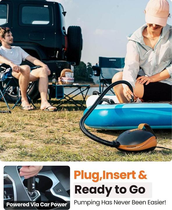 Produktbild Outdoor Master The Dolphin 20PSI Hochdruck SUP Pumpe Elektrische, 12V DC Auto-Anschluss Luftpumpe