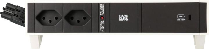 Produktbild Bachmann Tischsteckdosenleiste DESK 2, 2x T13, 1x USB C (2 x, Typ 13, 0.20 m)