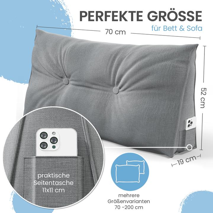 Aktivshop Bett- und Rückenstützkissen (20 x 70 x 50 cm)