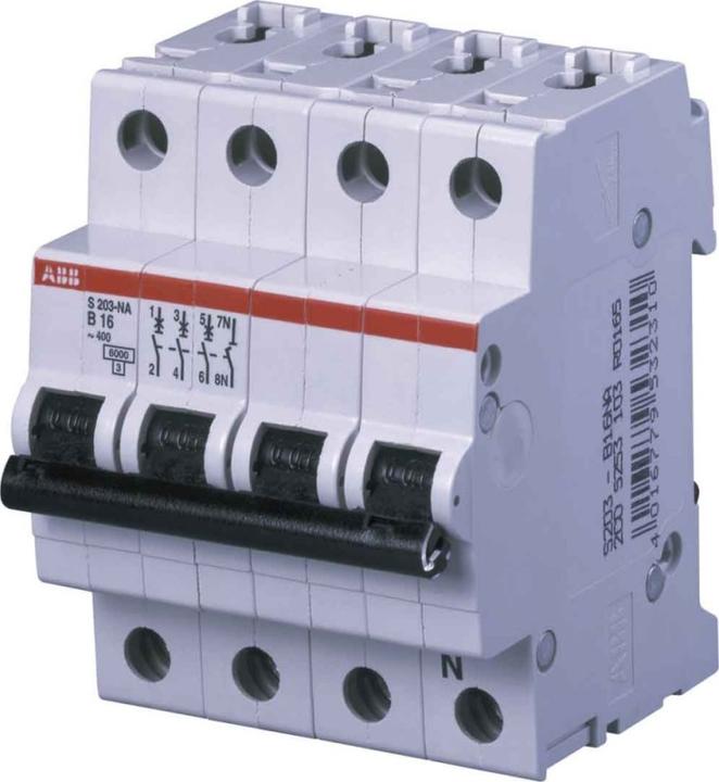 Actual product image ABB S203-B25NA Automatic circuit breaker B-Char.,6kA,25A,3P,+NA
