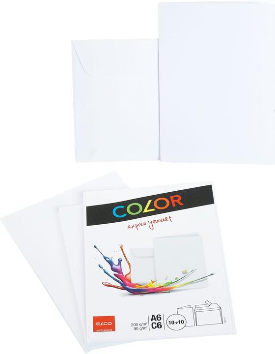 Actual product image Elco Double Cards with Envelopes Color (C6, A6, 20 x)