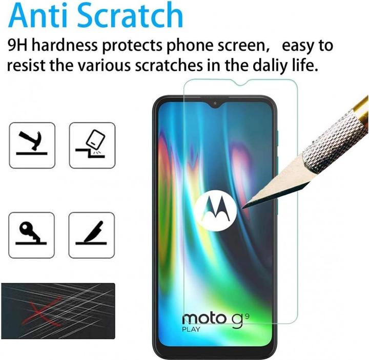 Produktbild Screenguard Motorola Moto G9 Play Panzerglas Schutzfolie Case Friendly Design (1 Stück, Motorola Moto G9 Play)