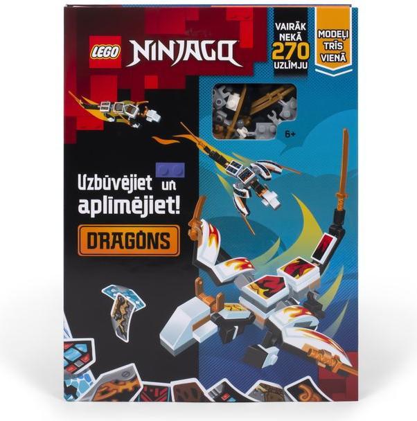 Productafbeelding LEGO NINJAGO-activiteitenboek "Bouwen en plakken: draken" (in het Lets) (LEGO Ninjago)