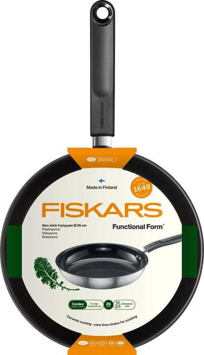 Actual product image Fiskars Pan frying (26 cm, Frying pan, Stainless steel)