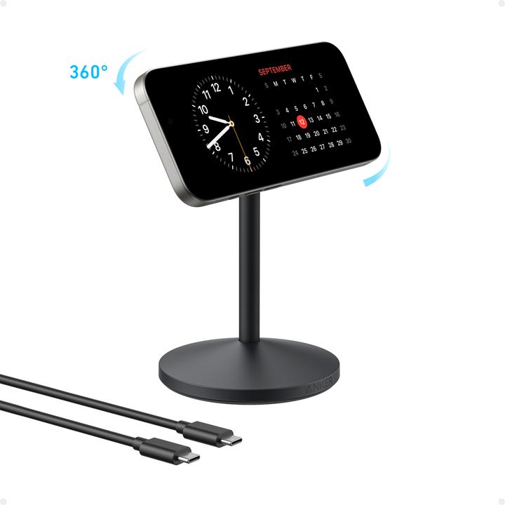 Produktbild Anker MagGo Wireless Charger Stand black (15 W)