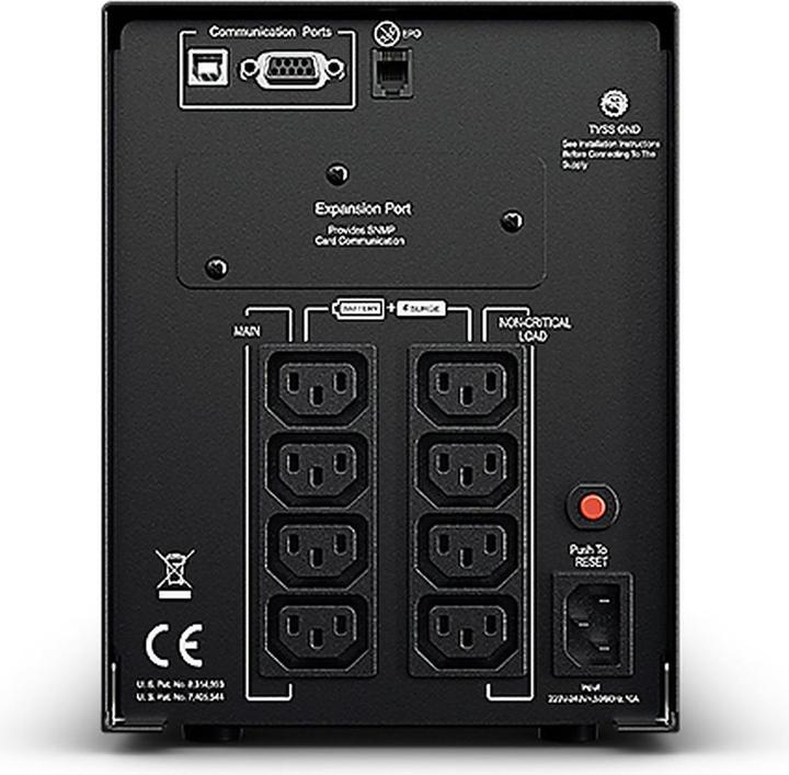 Actual product image Cyberpower PR1500ELCD Line-Interactive 1500VA/1350W Sinsuwelle AVR LCD Output(8) IEC RS232 USB HID EPO SNM... (1500 VA, 1350 W, Line-interactive UPS)