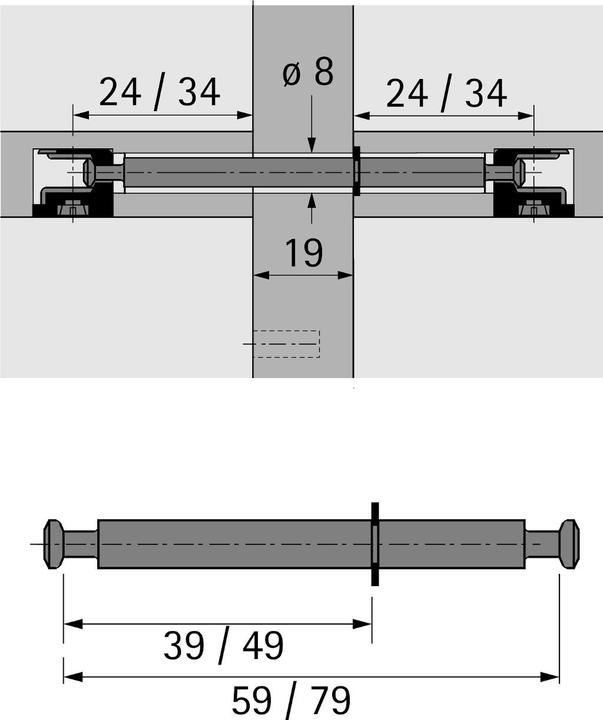 Image du produit Hettich Du 853 (Ancrages à enfoncer, 1 pcs)