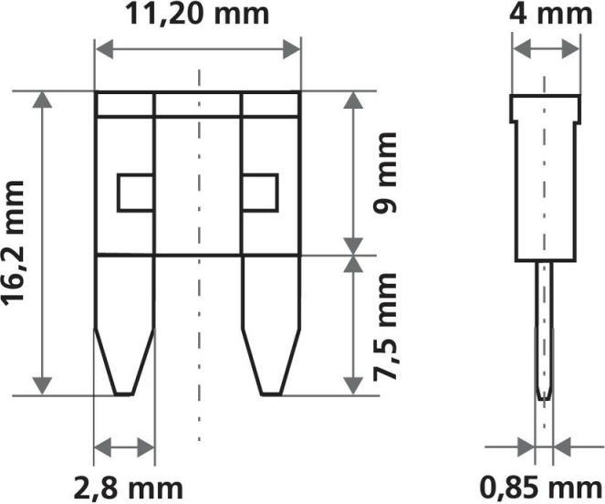 Actual product image Lampa Smart Led, set of 6 micro blade fuses with LED indicator light, 12/32V - 25A