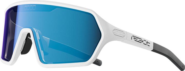 Immagine prodotto React occhiali da sole rev sky/white narrow (blu-bianco metallizzato, Rivestimento a specchio blu)
