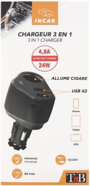 Produktbild T'nB USB Ladeadapter+ DIN Norm Anschluss
