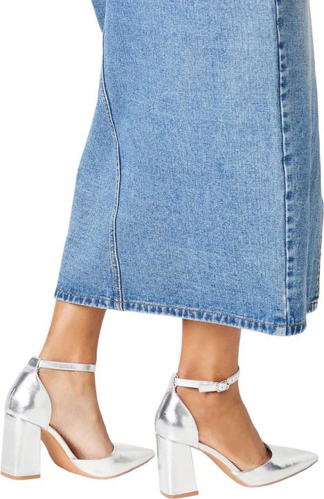 Actual product image Dorothy Perkins Womens/Ladies Blanche Pointed Ankle Strap High Block Heel Court Shoes (38)