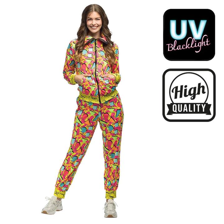 Image du produit Boland 80er Neon Pop Art Trainingsanzug Frau UV (S, M, L, XL, XXL)