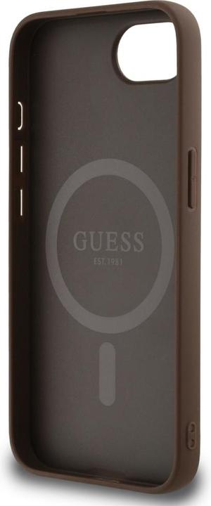 Image du produit Guess - 4G Circle Classic Logo MagSafe (GUHMPSE4P4PGRSGW) - iPhone 16e - Brown (Apple iPhone 16e)