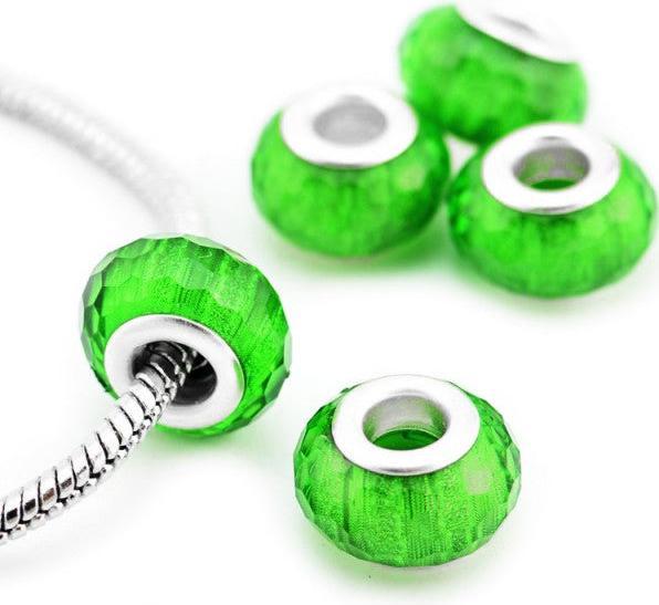 Produktbild Hermex Bead Perle versilbert 925 - Silbrig Grün (Acrylglas, Silber 925)