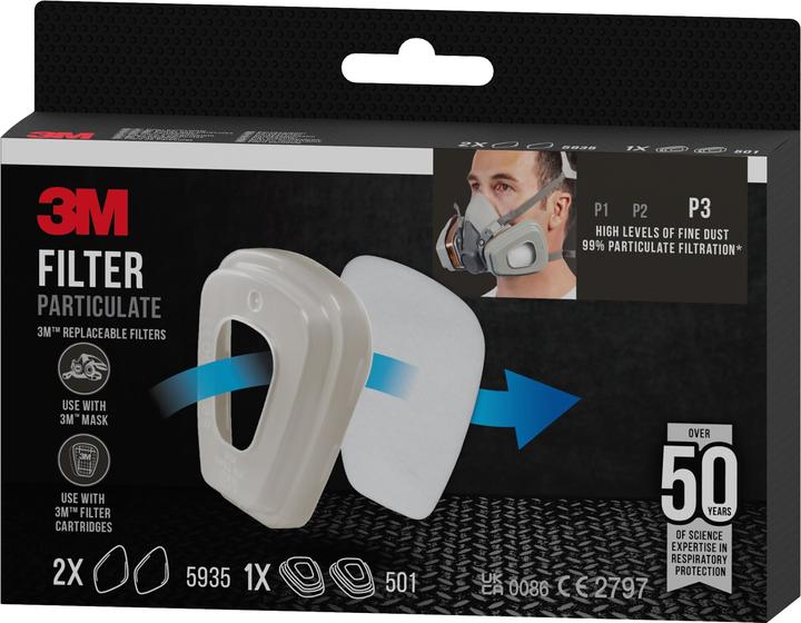 Immagine prodotto 3M Filtro antiparticolato per le serie 6000 e 6500 (Filtro di ricambio per respiratore)