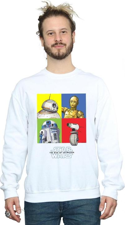 Actual product image Star Wars Mens The Rise Of Skywalker Droid Squares Sweatshirt (XL)
