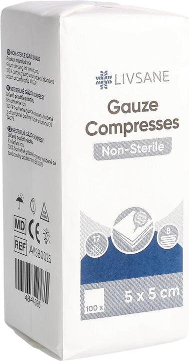 Livsane Mullkompresse 5x5cm unsteril