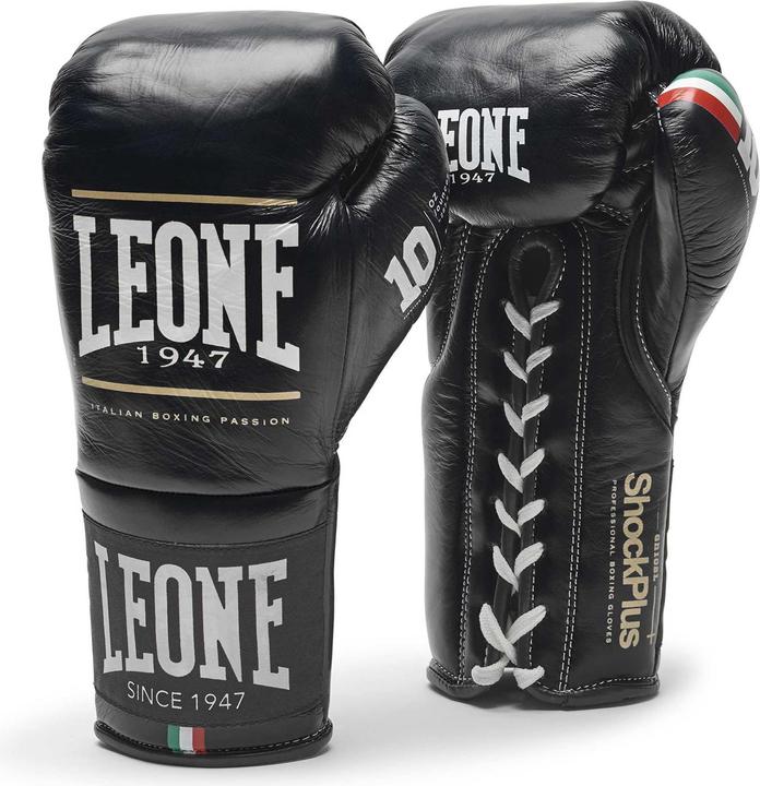 Immagine prodotto Leone Guantoni da boxe Shock Plus GN102L Nero (8 OZ, 6)