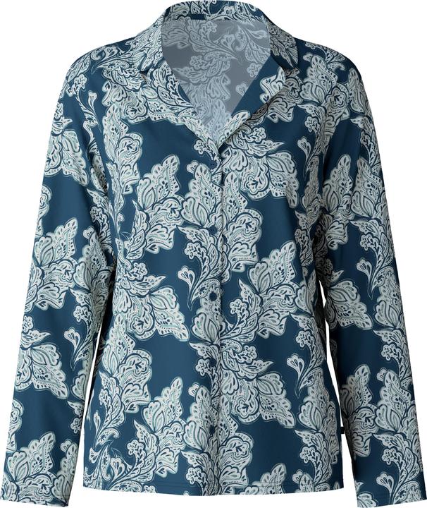 Calida Favourites Botanic Langarmshirt, durchgeknöpft