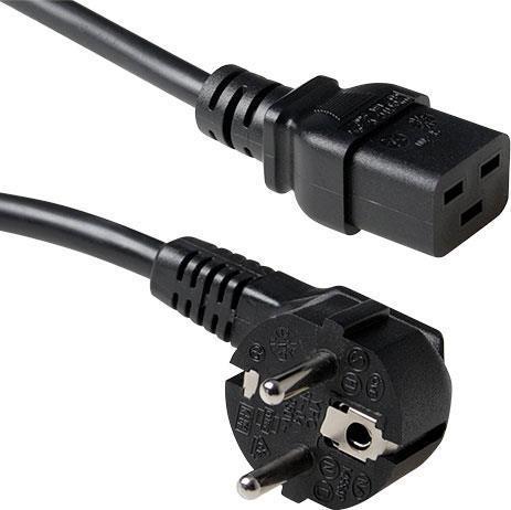 Actual product image Powercord mains connector CEE7/7 male (angled) (1.20 m, CEE 7/7)
