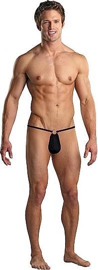 Actual product image Male Power G-String w/Front Ring - Black (One size)