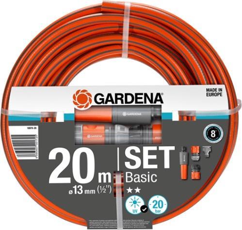 Actual product image Gardena Watering hose 13mm (1/2") 20 m. Basic, Set: 1 x 18300, 1 x 18213, 1 x 18215 (20 m, 13 mm)