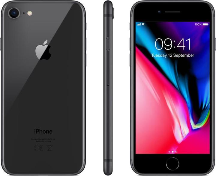 Produktbild Apple iPhone 8 (64 GB, Space Gray, 4.70", Single SIM, 12 Mpx, 4G)