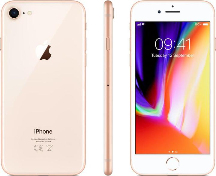 Produktbild Apple iPhone 8 (64 GB, Gold, 4.70", Single SIM, 12 Mpx, 4G)