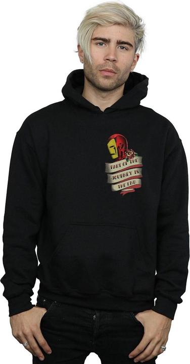 Produktbild Iron Man Tattoo Journey Breast Print Kapuzenpullover (S)